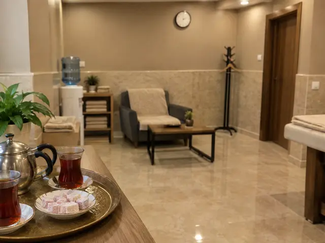 Çay servisi hazır bekleme salonu — Yenikapı, Masaj Salonun